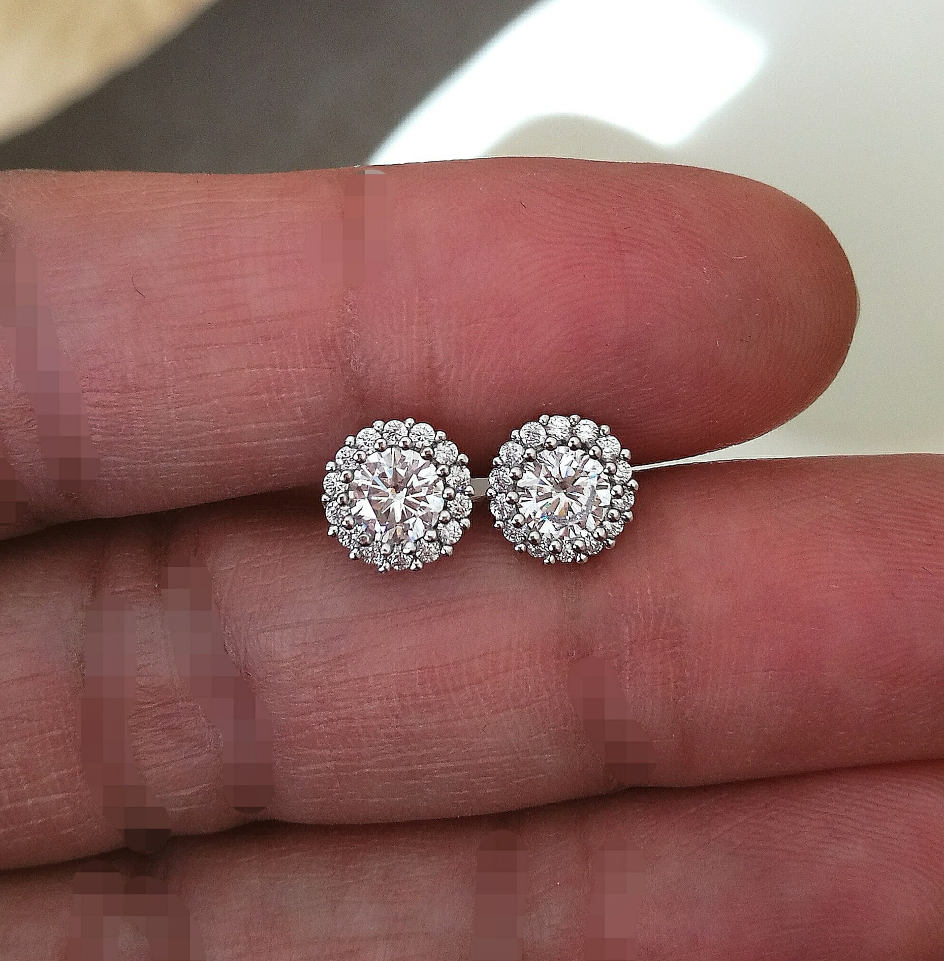 Orecchini di bigiotteria donna in pietra principale diamante