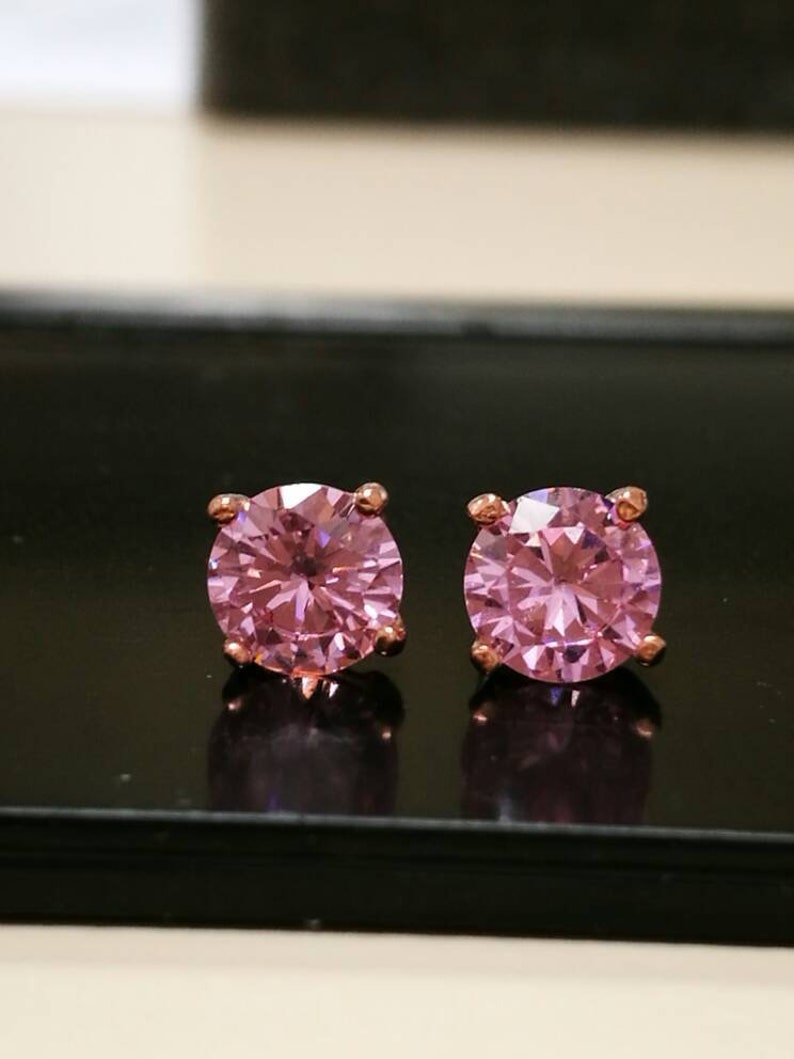 Buy 1 Ct Pink Diamond Stud Earrings Diamond Studs Women's Online in ...