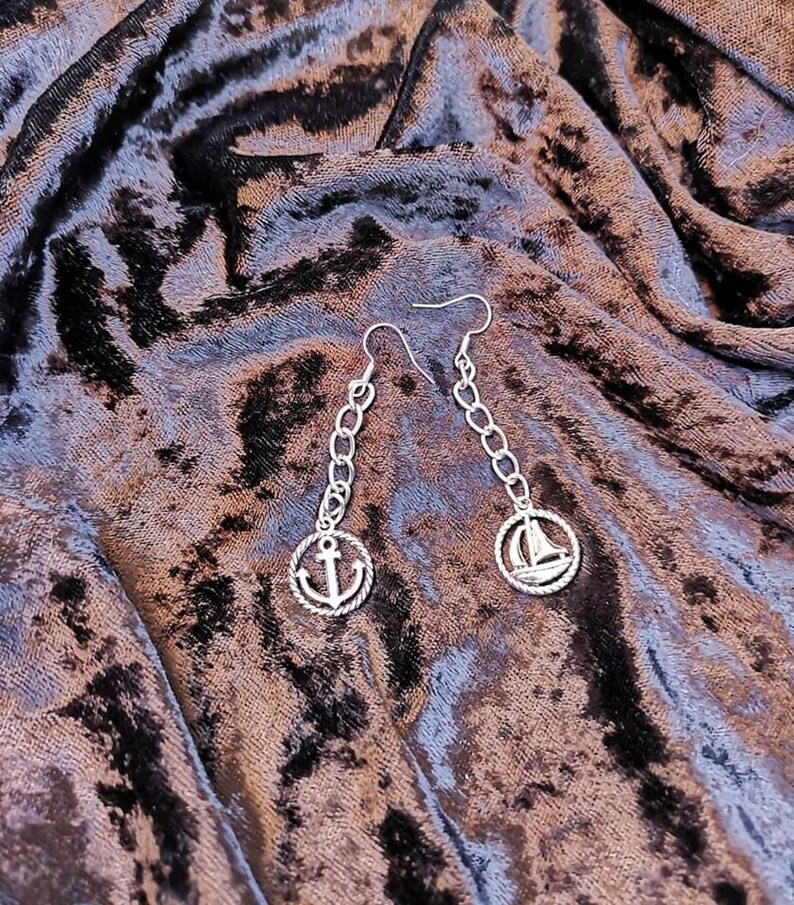 earrings, jewelry, accessories Nautical Fun design #1
