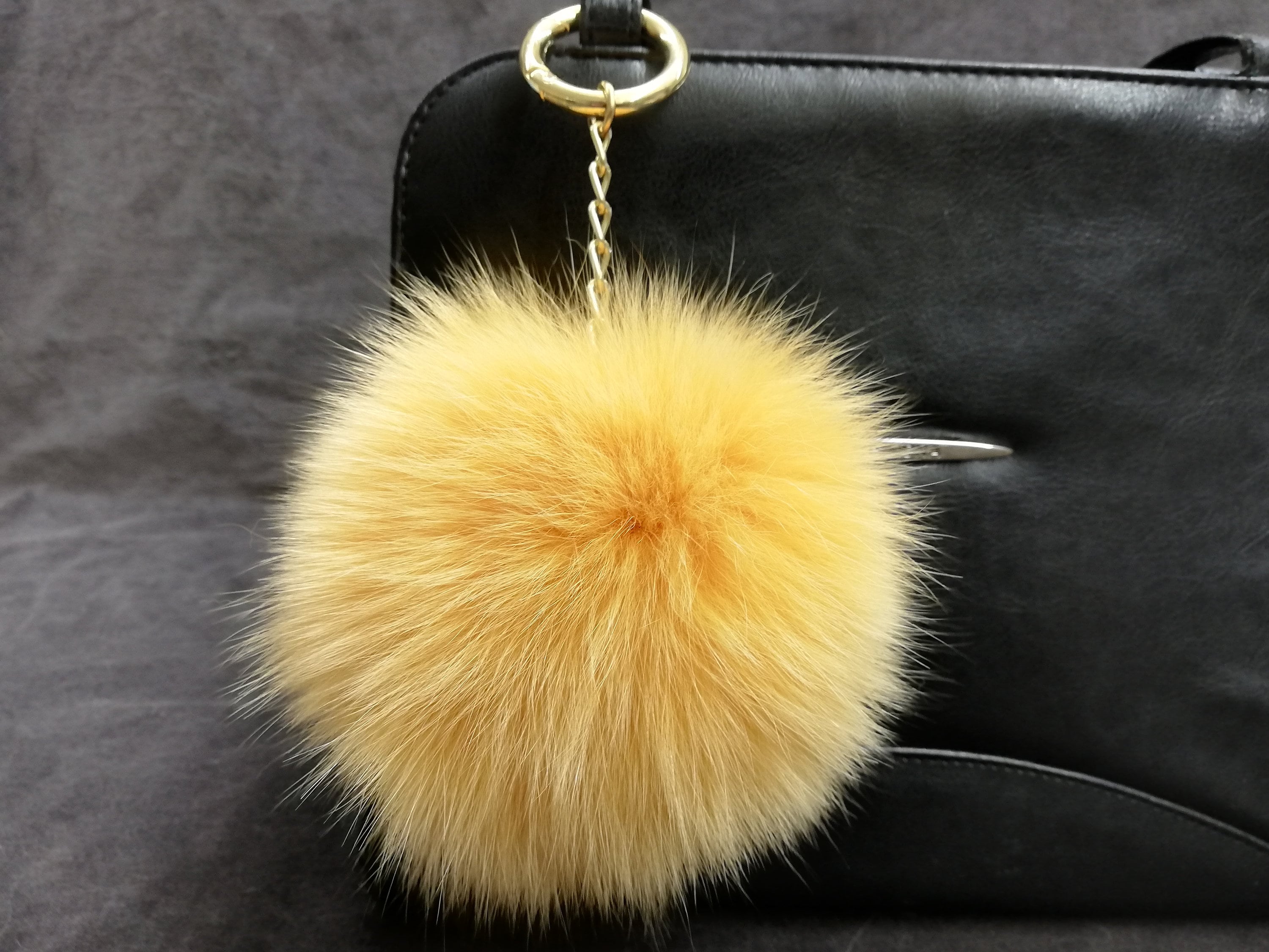 fox fur pom pom