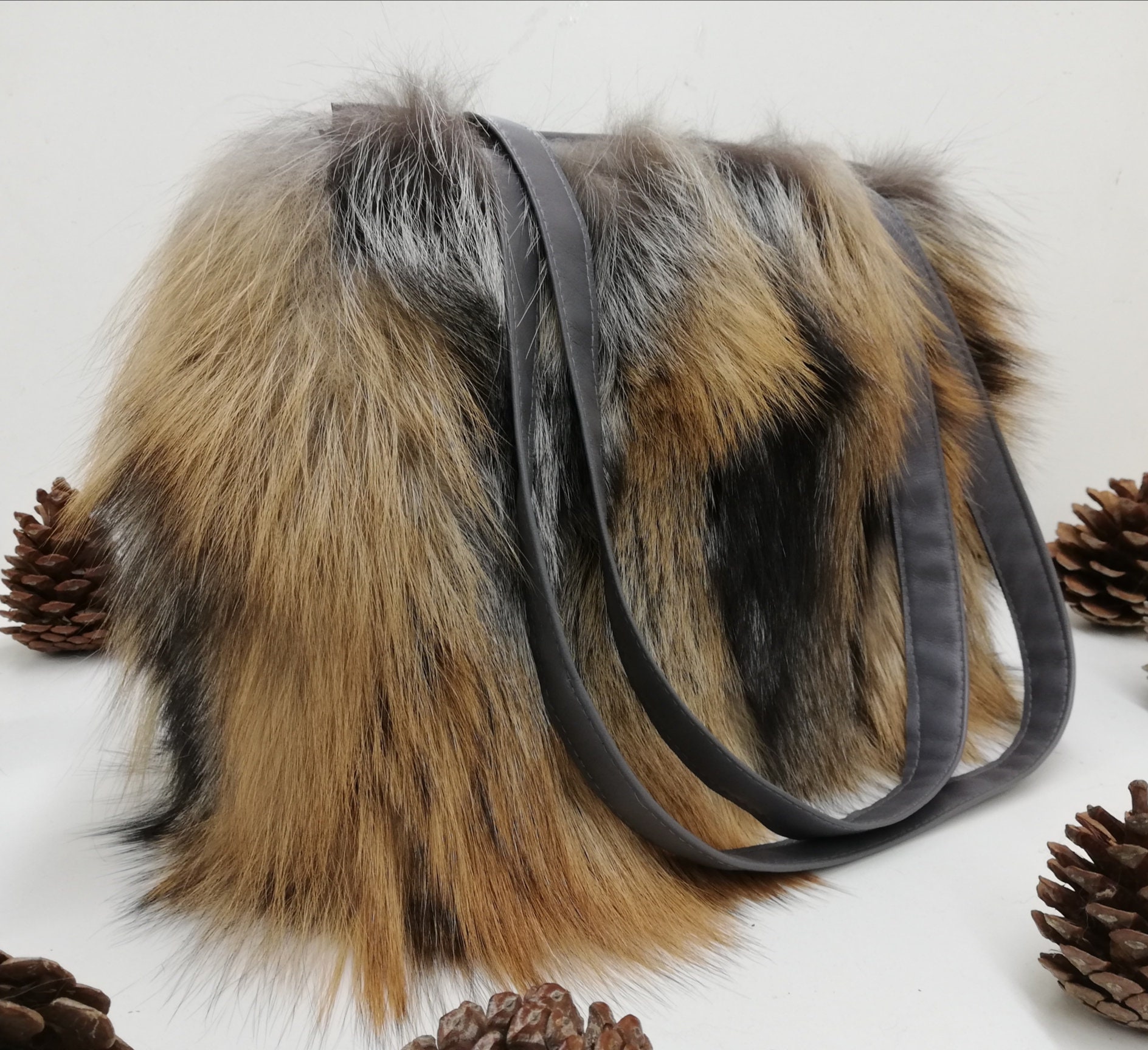 Brown Mink Fur Handbag, Mink Fur Shoulder Bag, Mink Fur Handbag, Fur  Handbag, Real Fur Bag, Handmade Fur Bag