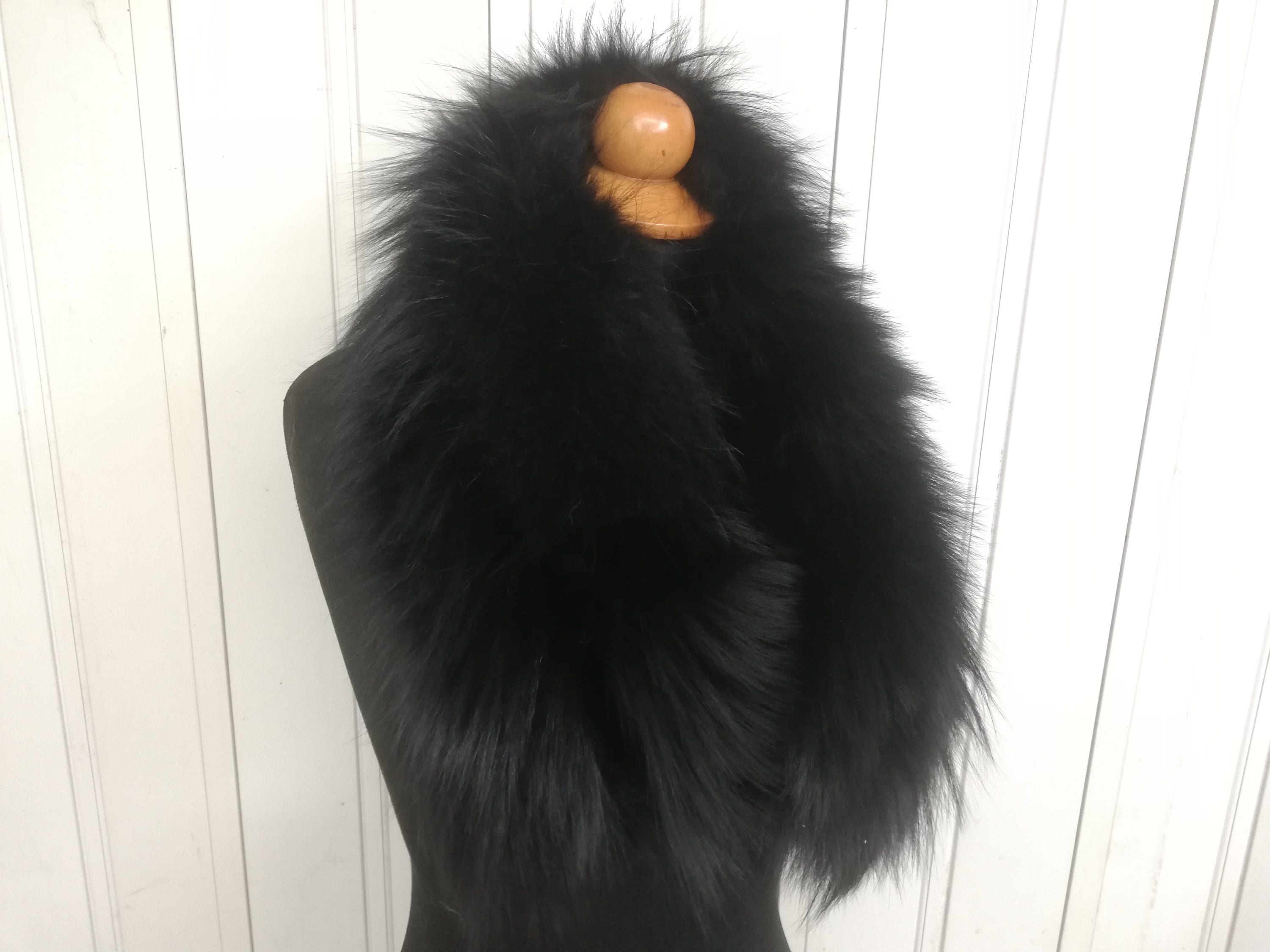 Black Fox Fur Shawl