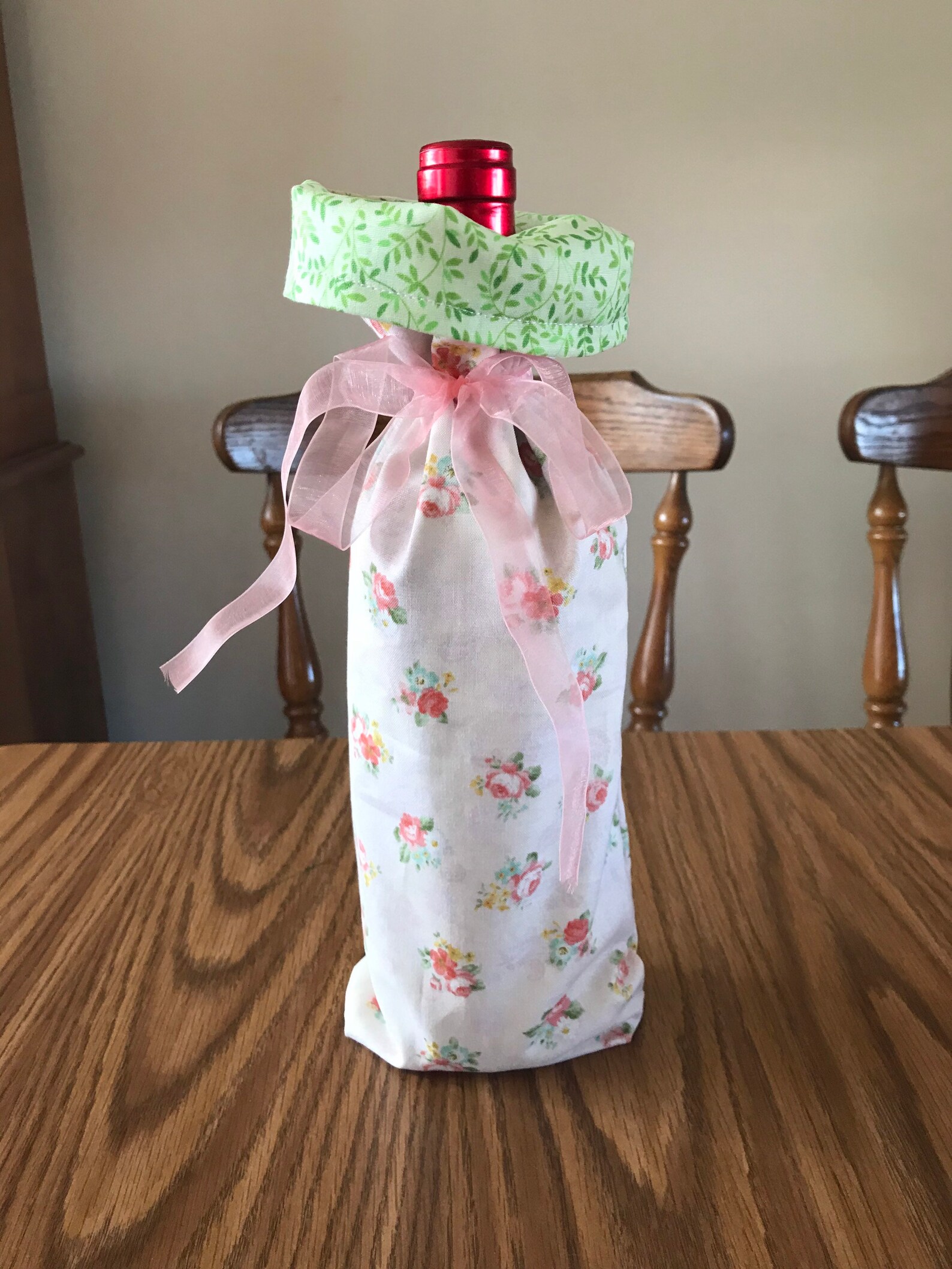Reversible fabric wine gift bags Etsy
