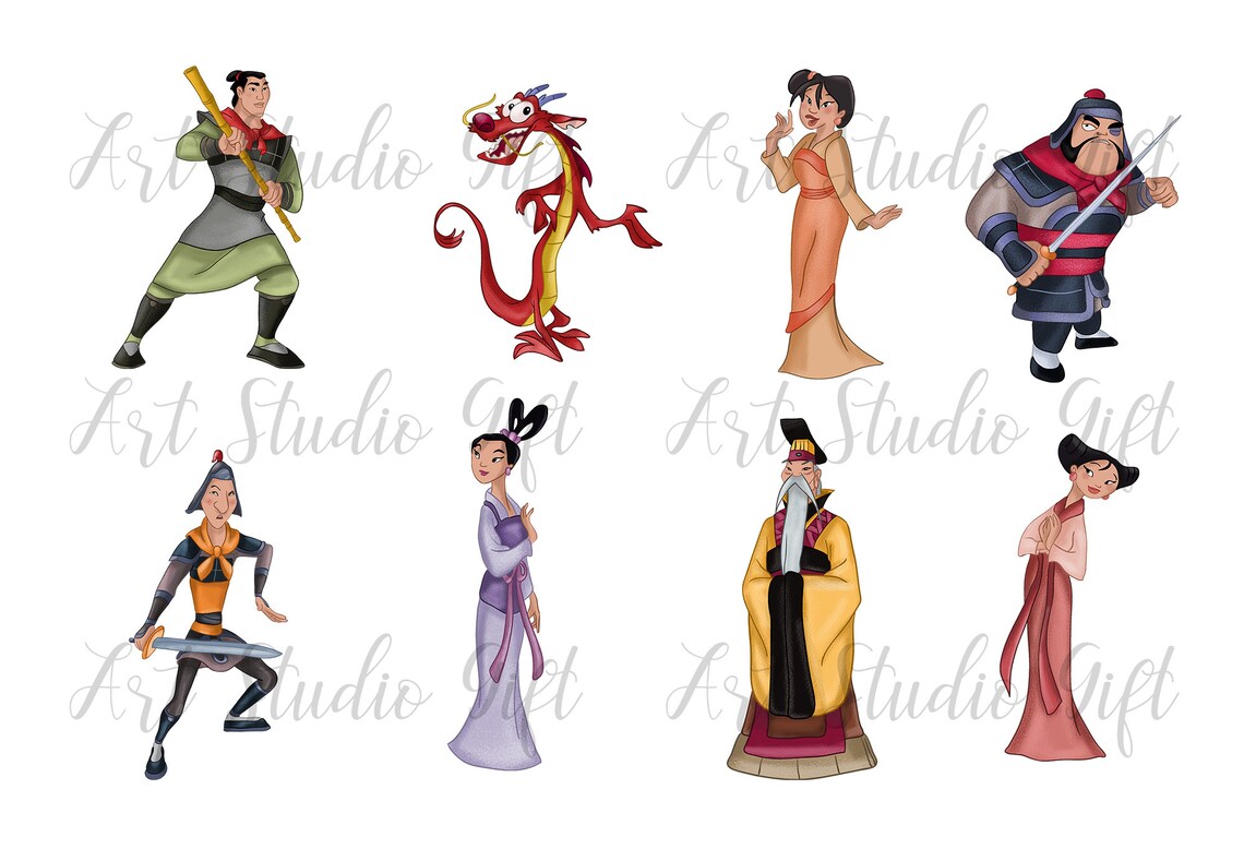 Mulan Mulan Clip Art Disney Clip Art Digital Clip Art | Etsy