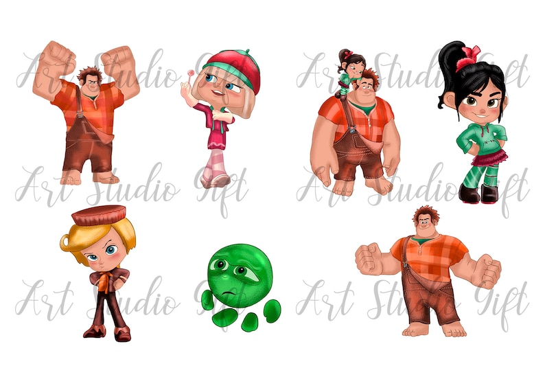 Wreck It Ralph Clip Art Disney Clip Art Cartoon Ralph | Etsy