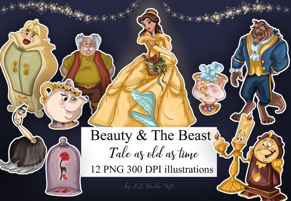 Schonheit Und Das Biest Clipart Disney Clipart Belle Etsy