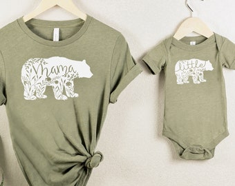 Matching Mama Bear and Baby Bear Shirts Mom and Baby Matching Outfit Mama Bear Set