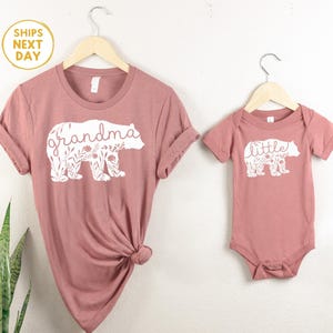 Grandma Bear Little Bear - Grammy and me shirt - Grandma and me shirts - Grandma and granddaughter matching tees - Mother&#39;s Day gift