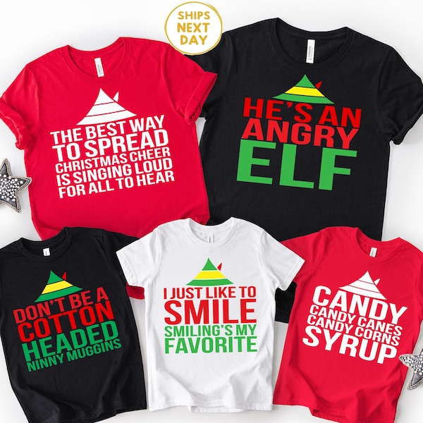 Elf Movie Family Christmas Shirts: Matching Graphic Tees