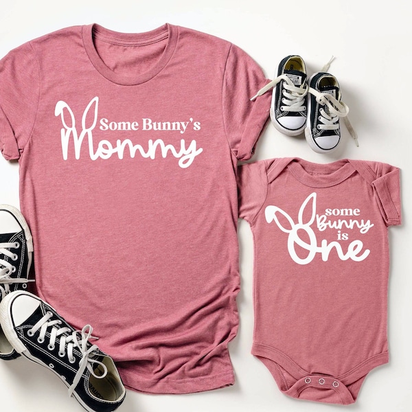 Some Bunny Is One Birthday Matching Family Shirts, Some Bunny 1st Birthday Outfit, Bunny Birthday Shirt, Mommy and Me Shirts, Easter