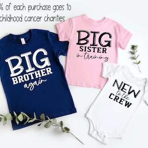 Big Brother Big Sister - Oldest Middle Youngest - Family Baby Announcement - Siblings Shirt Set - 3rd Baby Announcement - Pregnancy Reveal