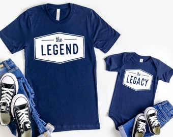 Father's Day Dad and Son Shirts, The Legend The legacy, Daddy and Daughter Shirts, Daddy and Me Shirts, Father's Day Matching Shirts