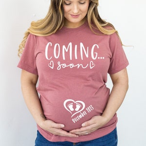 Pregnancy Announcement Shirt - Coming Soon Pregnancy Shirt - Mom to Be Gift - Baby Reveal Ideas - Baby Announcement Shirt