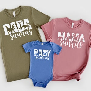 Dinosaur Family Shirts - Mamasaurus Dadasaurus Babysaurus Shirt - Matching Outfits - Matching Family Tees - Each Shirt Sold Separately