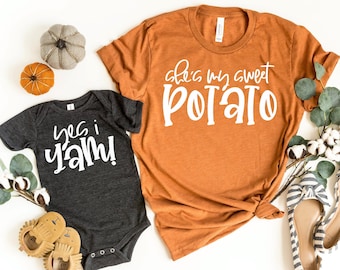 Matching Thanksgiving Shirts: Sweet Potato & Yam - Mommy and Me Outfits