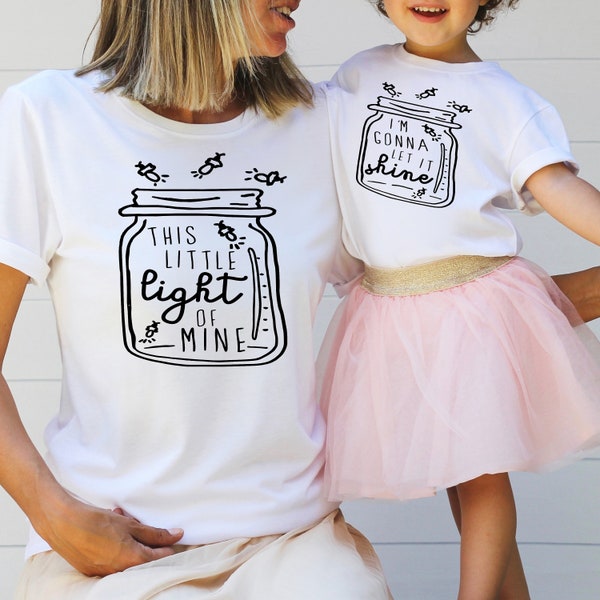 This Little Light Of Mine I'm Gonna Let It Shine Matching Mommy And Me Outfits, Mother's Day Mother Daughter Shirts