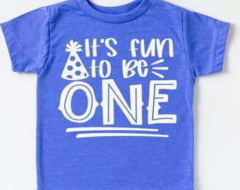 It’s Fun to Be One Shirt – Cute First Birthday Shirt for Boy or Girl – 1st Birthday Cake Smash Outfit