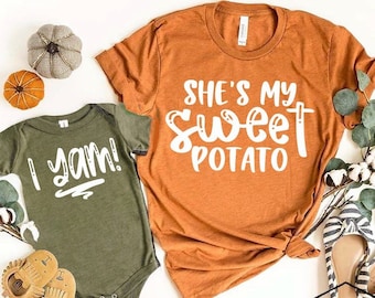 Unique Baby Girls She's My Sweet Potato I Yam! Mommy and Me Matching Shirts