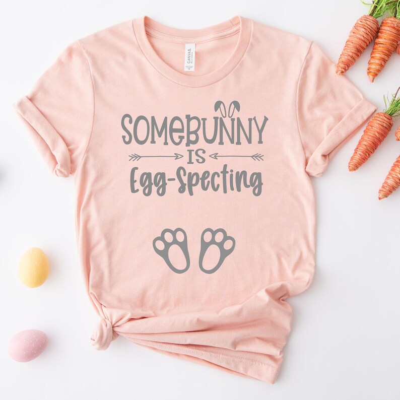 Easter Pregnancy Announcement Shirt Somebunny Is Egg-Specting Pregnancy Shirt Easter Baby Reveal Ideas Expecting Baby On The Way image 3