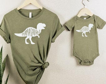 Mamasaurus Dadasaurus Babysaurus Shirts – Matching Dinosaur Family Tees – Cute Gift Idea