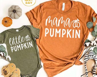 Mommy and Me Fall Shirts, Mama Pumpkin Shirt, Little Pumpkin Shirt, Fall Matching Shirts, Mommy and Me