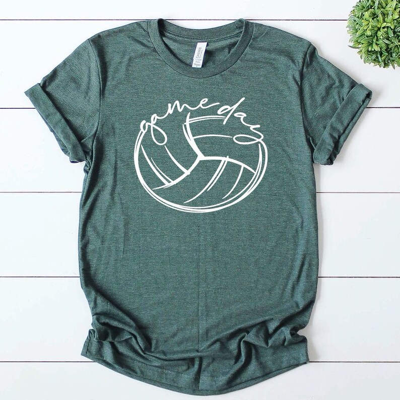 Volleyball Game Day Shirt Volleyball Grunge Volleyball Fan Etsy