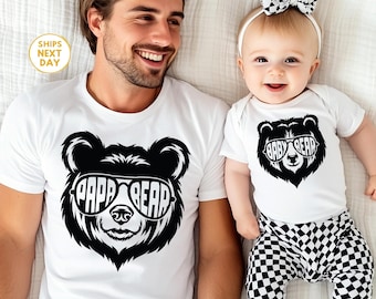 Papa Bear Baby Bear Shirts | Father Daughter Son tshirts | Family Matching Tees