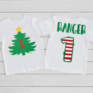 One Christmas Tree 1st Birthday Shirt, Christmas 1st Birthday Shirt, Christmas Tree First Birthday Cake Smash Outfit