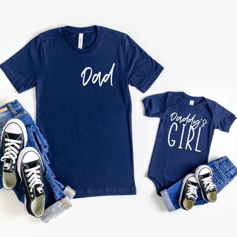 Girl Dad Daddy and Daughter Matching T Tee Shirts Dad and Etsy