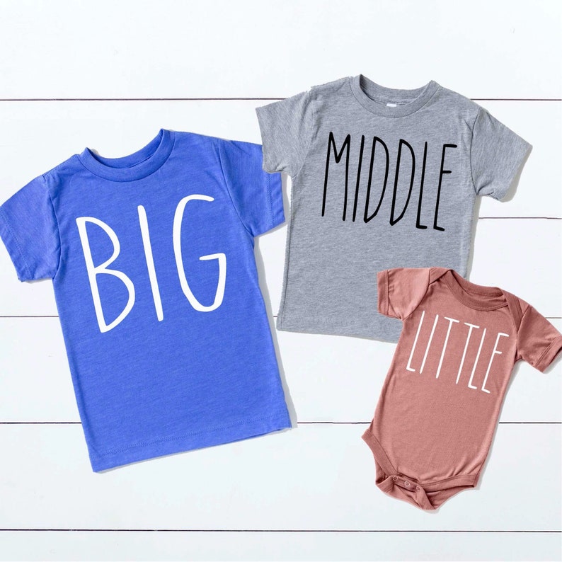 Big little shirts, big little reveal shirt, third baby announcement, third child pregnancy announcement, baby announcement image 4