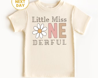 Daisy 1st Birthday Girl Shirt: Little Miss ONEderful Tee