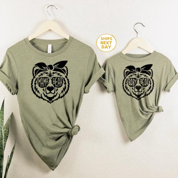 Papa Bear Mama Bear Couples Matching T-Shirt
