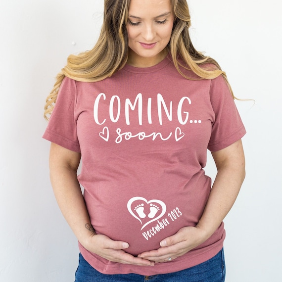 Pregnancy Announcement Shirt Coming Soon Pregnancy Shirt Mom to Be Gift  Baby Reveal Ideas Baby Announcement Shirt 