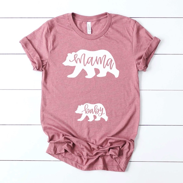 Mama Bear Pregnancy Announcement Shirt - Bella Canvas Unisex Tee