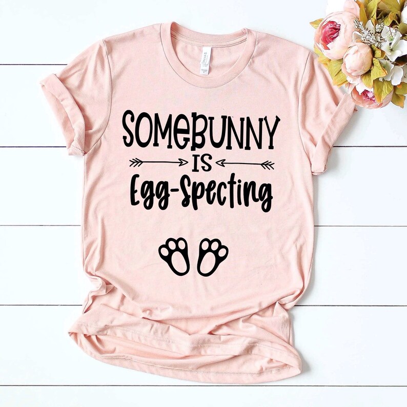 Easter Pregnancy Announcement Shirt Somebunny is Etsy