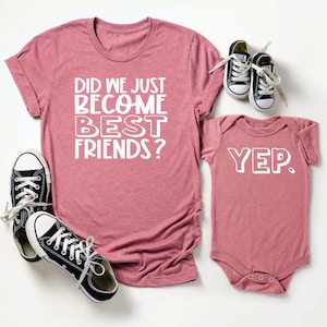 Adorable Matching Best Friends Mommy and Me Shirts - Ideal Gift for Mother Daughter Son Pairs