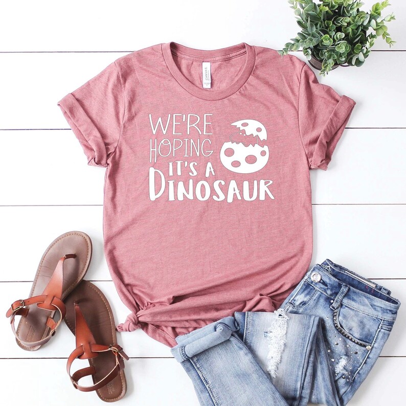 Pregnancy Announcement Shirt Dinosaur Pregnancy Shirt Mom to Be Gift Baby Reveal Ideas Expecting Baby On The Way Announcement tshirt image 4