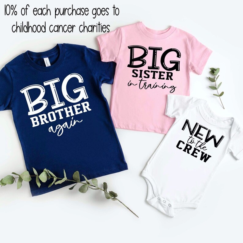 Siblings Shirt Set Big Brother Big Sister Little Sister Etsy