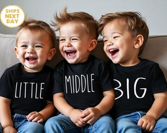 Big Little Sibling Shirts – Matching Brother Sister Shirts – Pregnancy Announcement Outfit