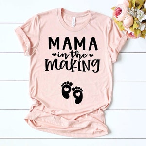 Mother's Day Pregnancy Announcement Shirt Mama In The Making Pregnancy Shirt Baby Reveal Ideas Expecting Baby On The Way image 2