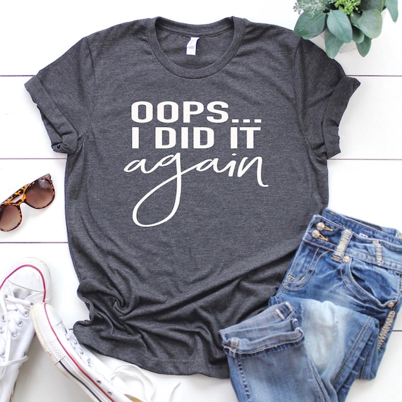 Oops I Did It Again Pregnancy Announcement Shirt Baby | Etsy