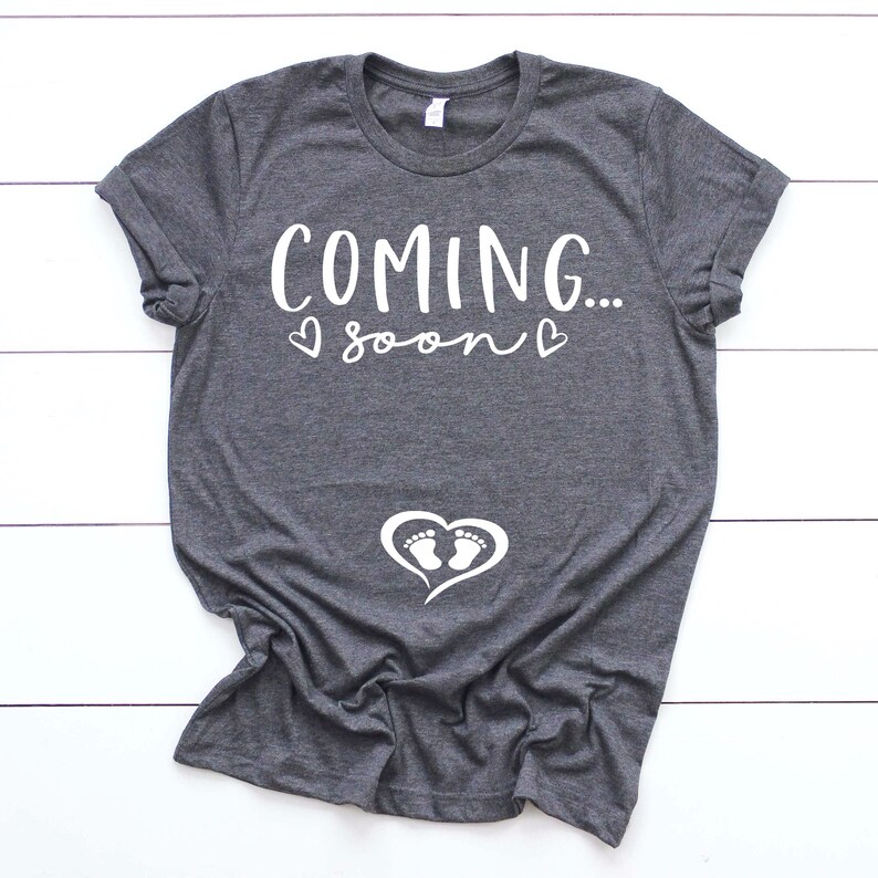 Coming Soon Pregnancy Reveal Baby Announcement Pregnant Shirt | Etsy