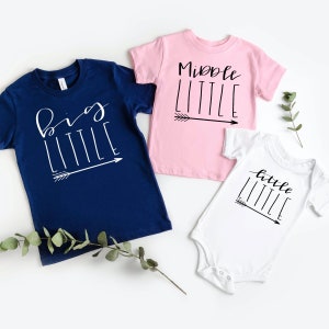 Pregnancy Announcement Shirt For Kids - Baby Reveal Ideas - Family Baby Announcement - Siblings Matching Shirt - Big Middle Little Shirts