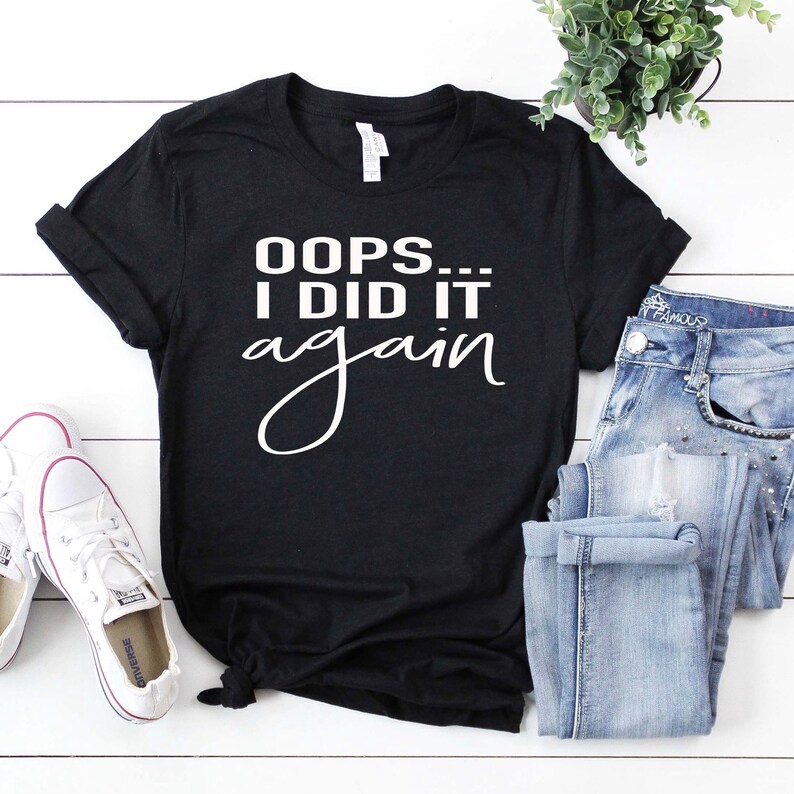 Pregnancy Announcement Shirt Oops I Did It Again Pregnancy Mom - Etsy