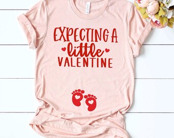 Valentines Day Pregnancy Announcement, Shirt Expecting A Little Valentines Shirt Valentine Baby Reveal Ideas Expecting Baby On The Way