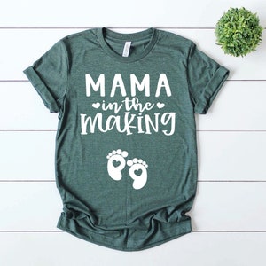 Mother's Day Pregnancy Announcement Shirt Mama In The Making Pregnancy Shirt Baby Reveal Ideas Expecting Baby On The Way image 3