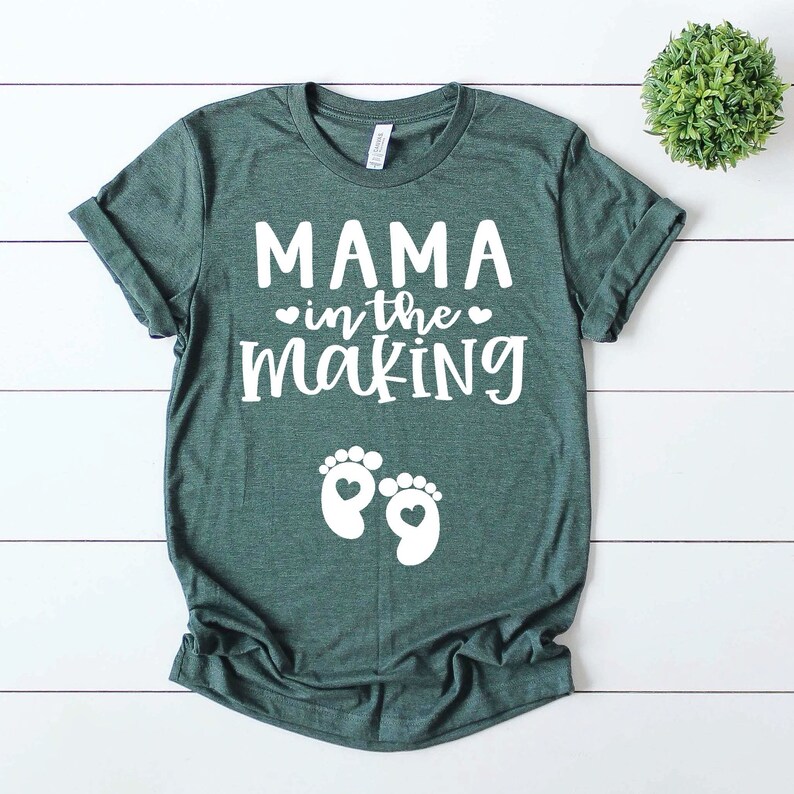 Mother's Day Pregnancy Announcement Shirt Mama In The Making Pregnancy Shirt Baby Reveal Ideas Expecting Baby On The Way image 3