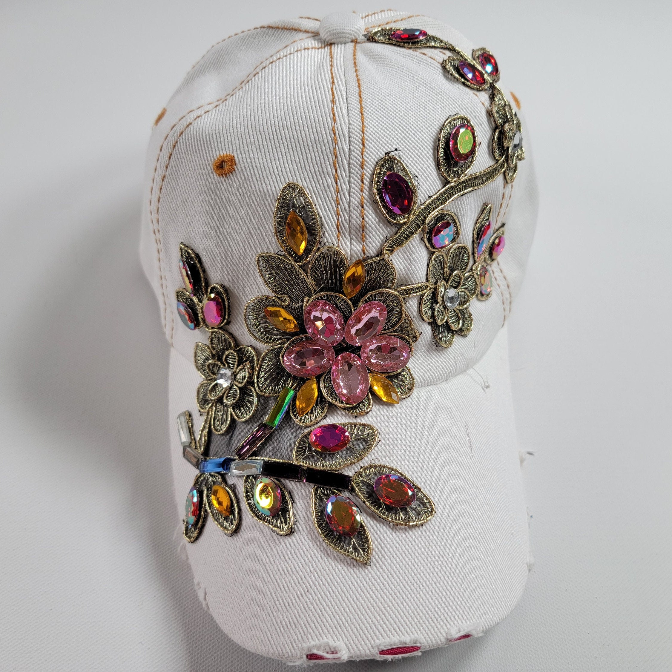 Women Adjustable Rhinestone Bling Hat Baseball Hat Fashion Girl Sports ...