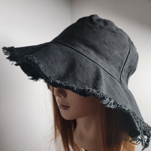 Goth Girl Harajuku Hat Female Ins Trendy High Street Hip Hop Caps Summer Grunge Brim Hat Women Black