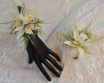 Artificial orchid flower corsages for wedding/prom/bridal